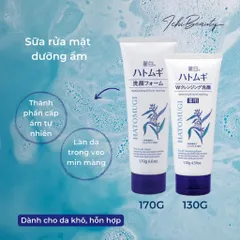 Sữa Rửa Mặt Hatomugi Reihaku 130g - Làm Trắng Da, Dưỡng Ẩm Từ Thiên Nhiên, Phù Hợp Với Mo Họi Lứa Tuổi