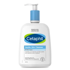 Sữa Rửa Mặt Dịu Nhẹ Cetaphil Gentle Skin Cleanser 500ml Cho Da Nhạy Cảm - Nhập Khẩu Chính Hãng, Không Kích Ứng, An Toàn Cho Da