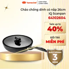 Chảo Chống Dính Scanpan IQ 26cm - An Toàn Cho Sức Khỏe, Dùng Bếp Từ, Lò Nướng, Bảo Hành 3 Năm, Thiết Kế Sang Trọng, Dễ Dàng Vệ Sinh