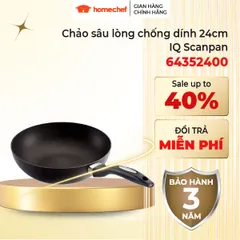 Chảo chống dính Scanpan IQ 24cm - Chảo bếp từ, an toàn sức khỏe, bảo hành 3 năm, hàng chính hãng, thiết kế Đan Mạch