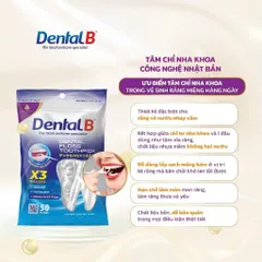 Tăm Chỉ Nha Khoa Cao Cấp Dental B - Chăm Sóc Răng Miệng Hiện Đại, Mua 2 Tặng 1, Thiết Kế Nhỏ Gọn An Toàn