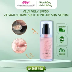 Tinh Chất Chống Nắng Vely Vely Vitamin Dark Spot Tone Up - Serum Nâng Tone Da SPF50+ PA++++ 30ML Hàn Quốc