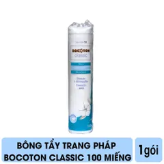 Bông Tẩy Trang BOCOTON Pháp 100 Miếng - Cotton Cao Cấp Giúp Lấy Trang Điểm Nhẹ Nhàng, Không Kích Ứng Da