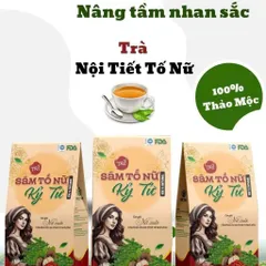 ( MUA 2 TẶNG 1) Trà Sâm Tố Nữ Kỷ Tử - Thảo Dược Tự Nhiên Bổ Huyết, Làm Đẹp Da, Cân Bằng Nội Tiết Tố Nữ, Tăng Cường Sinh Lực, Sức Khỏe Phụ Nữ