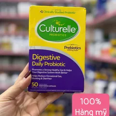 Viên uống Culturelle Probiotic 50 viên - Hỗ trợ tiêu hóa tự nhiên, cân bằng vi sinh đường ruột, tăng cường sức khỏe miễn dịch