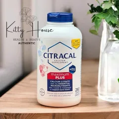 Viên uống bổ sung canxi Citracal Maximum Plus 280 viên - Hỗ trợ xương khớp, ngăn ngừa loãng xương, tăng cường sức mạnh cơ bắp