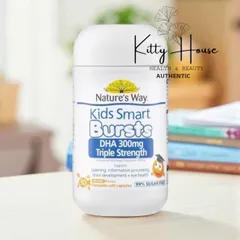 Viên uống Omega 3 Kids Smart DHA 300mg - Viên nhai vị cam hỗ trợ phát triển não bộ cho trẻ em - 50 viên