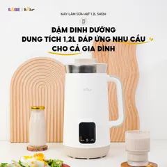 Máy làm sữa hạt Bear SB-SH12H 1.2L - Đa năng chăm sóc sức khỏe gia đình, xay nhuyễn hoàn hảo, không chất bảo quản