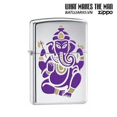 Bật Lửa Zippo 24469 - Bật Lửa Zippo Ganesh Chất Liệu Crôm Đánh Bóng, Quà Tặng Độc Đáo Cho Fan Cultures