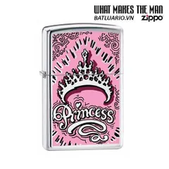 Bật Lửa Zippo 24313 Crôm Bóng - Thiết Kế Công Chúa Sang Trọng, Quà Tặng Thân Thiện Với Người Yêu Thích Zippo