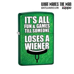 Zippo 29345 - Bật Lửa Zippo "It's All Fun and Games" Phong Cách Meadow - Quà Tặng Hài Hước Dành Cho Fan