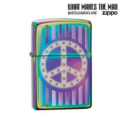 Hộp Quẹt Zippo 29435 - Logo Zippo Dấu Hòa Bình Spectrum - Quà Tặng Chất Lượng Cao Cho Fan Zippo