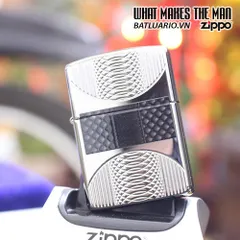 ZIPPO 167 Coils & Color Armor - High Polish Chrome Lighter for Home & Lifestyle - Unique Gift Idea for Collectors