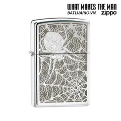 Bật Lửa Zippo 28052 - Thiết Kế Nhện Ẩn Thích Hợp Với Chrome Cao Cấp - Quà Tặng Độc Đáo Cho Fan Zippo