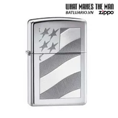 Bật Lửa Zippo 21068 Old Glory - Bật Lửa Chrome Đánh Bóng Cao Chất Lượng, Quà Tặng Cho Người Yêu Thích Zippo