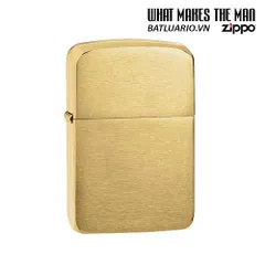 Bật lửa Zippo 1941B Brushed Brass - Tái bản cổ điển, quà tặng hoàn hảo cho tín đồ Zippo và sưu tầm.