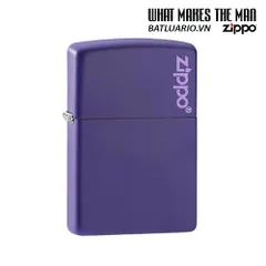 Bật Lửa Zippo 237ZL Chính Hãng - Màu Tím Matte Với Logo Zippo - Lửa Kháng Gió, Hộp Quà Tặng, Bảo Hành Trọn Đời