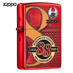 Bật Lửa Zippo Kỷ Niệm 88 Năm - Phiên Bản Đỏ Bóng Đặc Biệt Dành Riêng Cho Châu Á, Biểu Tượng May Mắn Và Giàu Có
