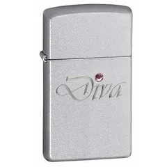 Zippo 24573 - Bật Lửa Slim Diva Kiểu Dáng Bạc Sang Trọng - Quà Tặng Phong Cách Thời Trang cho Dân Sưu Tầm