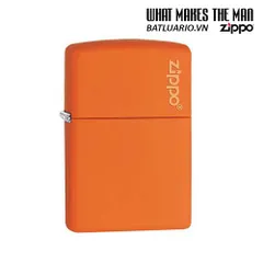 Bật Lửa Zippo 231ZL - Màu Cam Nhám với Logo Zippo - Hàng Mỹ, Kháng Gió và Bảo Hành Trọn Đời