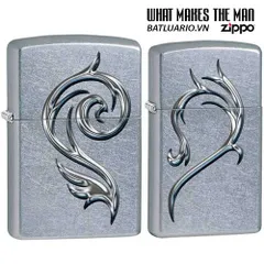 Bộ Bật Lửa Zippo Intertwining 28477 - Set 2 Chiếc Trái Tim Hoa Văn – Quà Tặng Ý Nghĩa Cho Các Cặp Đôi Sưu Tầm
