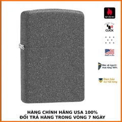 Bật Lửa Zippo 211 Iron Stone - Thiết Kế Độc Đáo, Chịu Gió Tốt, Đàu Kim Loại Bền Bỉ với Sơn Tĩnh Điện Sang Trọng, Hàng Nhập Khẩu Mỹ