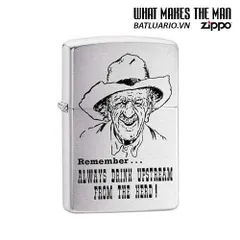 Bật Lửa Zippo 28443 Always Drink Upstream - Bật Lửa Crom Xước Chính Hãng, Quà Tặng Độc Đáo Cho Người Yêu Thích Du Lịch