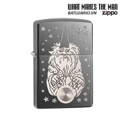 Bật Lửa Zippo 28644 - Thiết Kế Phép Thuật Wizard Fantasy Màu Đen Băng Chrome - Quà Tặng Độc Đáo Cho Người Sành Điệu