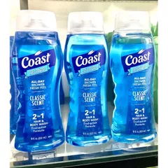 Tắm Gội Coast 2in1 532ml (Mẫu Mới) – sạch mát, tiện dụng