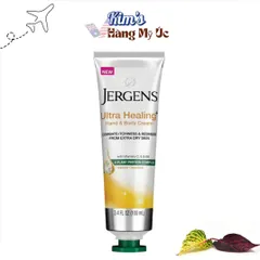 Kem Dưỡng Da Tay & Body Jergens Ultra Healing+ 100ml - Cấp Ẩm Sâu, Giảm Khô Sần, Không Nhờn Rít, Dưỡng Ẩm Toàn Thân