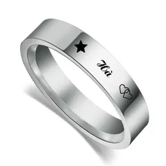 Khắc tên (Ghi Chú) - Nhẫn cặp nam nữ cao cấp sang trọng không đen PT Jewelry & Accessories ĐV: 1CHIẾC 400520
