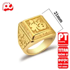 Nhẫn nam inox cao cấp thời trang chữ Phước bảng to titan không gỉ PT Jewelry & Accessories PTNNA02 400537