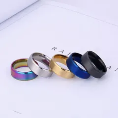 Nhẫn inox trơn nhiều màu cao cấp thời trang thép không gỉ trangsucpt 400651