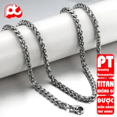 Dây chuyền nam inox cao cấp titan thép không gỉ bông dừa trangsucpt 5mm PTDCNA172 400672