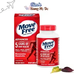 Viên uống Movefree Ultra 3x 75 viên - Hỗ trợ xương khớp chắc khỏe, giảm đau và cứng khớp cho người lớn và vận động viên.