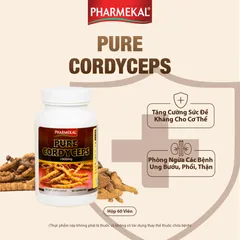 Viên Uống Đông Trùng Hạ Thảo Pharmekal - Tăng Cường Sức Khỏe, Hỗ Trợ Đề Kháng, 60 Viên, Thực Phẩm Chức Năng Mỹ