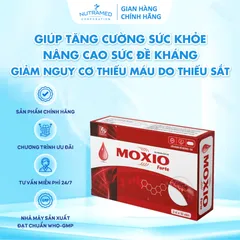 Viên uống Moxio Forte hỗ trợ bổ sung sắt, tăng cường sức đề kháng, giảm nguy cơ thiếu máu (30 viên)