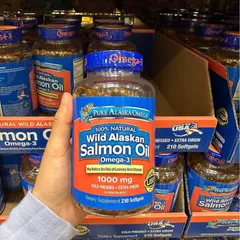 Dầu Cá Hồi Pure Alaska Omega Wild Alaskan Salmon Oil 1000mg - Thực Phẩm Chức Năng Hỗ Trợ Tim Mạch và Não Bộ, 210 Viên