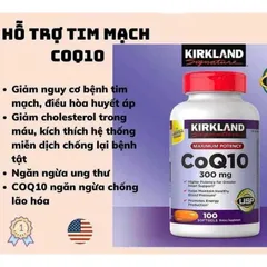(Nhập khẩu) Viên hỗ trợ tim mạch Kirkland Signature CoQ10 300mg 100 viên - Bổ sung sức khỏe tim mạch và tăng cường năng lượng từ Mỹ chính hãng