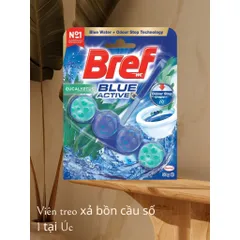 Viên xả vệ sinh Bref 4 tác động - Khử mùi, chống cặn, hương thơm tự nhiên, an toàn và hiệu quả lâu dài cho nhà vệ sinh