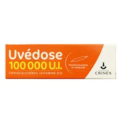 Vitamin D3 Uvedose 100000IU Cho Bé - Bổ Sung Canxi Tăng Cường Sức Khỏe Xương, Thuận Tiện 3 Tháng Một Lần