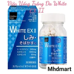 Viên Uống Trắng Da White Ex II - Nhật Bản, Bổ Sung Vitamin C, Mờ Thâm Nám, Cải Thiện Làn Da Sáng Mịn, 270 Viên