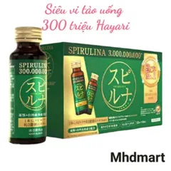 Nước Uống Siêu Vi Tảo 300 Triệu Hayari - Tinh Chất Tảo Hawaiian Spirulina Nhật Bản Giúp Trẻ Hóa Da và Tăng Cường Miễn Dịch
