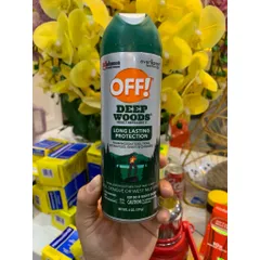 Xịt Xua Đuổi Muỗi OFF! Deep Woods - Chống Côn Trùng 170g Nhập Mỹ, An Toàn cho Trẻ Từ 6 Tháng Tuổi, Sử Dụng Cho Hoạt Động Ngoài Trời