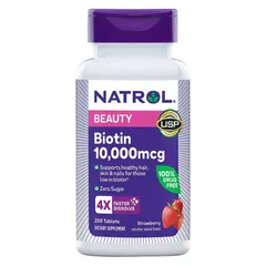 Viên uống Biotin Natrol 10000mg 250 viên, nuôi tóc, móng chắc khỏe