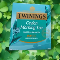 Trà Ceylon Morning Twinings 100 Gói - Hộp Nhập Khẩu Anh Quốc, Thức Uống Lành Mạnh, Hỗ Trợ Tiêu Hóa và Sảng Khói Tinh Thần
