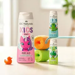Sữa Tắm Gội Xả 3in1 Organic Care Kids 400ml - Chăm sóc tóc và da tự nhiên cho trẻ em, hương nhẹ dịu, vòi bơm tiện lợi