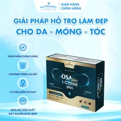 Viên uống Osaskin L-Cystine Plus hỗ trợ ngăn ngừa khô sạm, đẩy lùi nếp nhăn và làm đẹp da (30 viên) - Nutramed