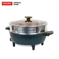 Nồi Lẩu Điện Đa Năng HASUKA HSK-356L 1500W - Dung Tích 6L, Chức Năng Nấu Lẩu, Chiên, Xào, Hấp, An Toàn và Tiện Lợi