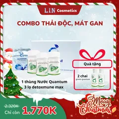 Combo Detox Thải Độc Cơ Thể - Nước Hydrogen Quantum & Detoxmune Giải Rượu Bia, Hỗ Trợ Mát Gan & Thanh Lọc Cơ Thể